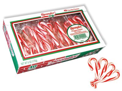 Spangler Mini Candy Canes, Peppermint RW, 0.48 pounds, 40 ct