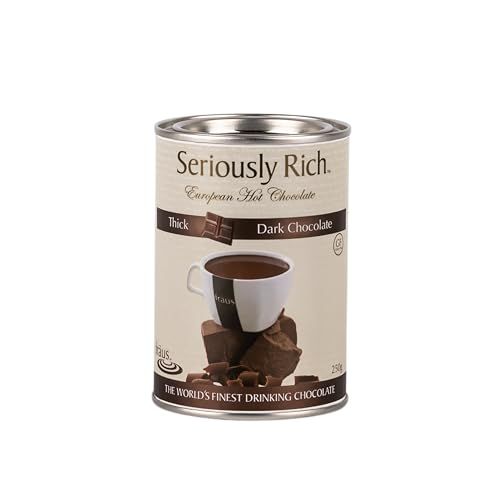 Fraus Dark Choco Hot Chocolate Mix - Rich and Velvety Dark Chocolate Cocoa Powder - Perfect for Cozy Winter Drinks - 250g Resealable Pack