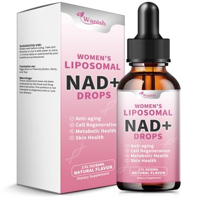Liposomal NAD Supplements for Women, Pure 500mg NAD Nicotinamide - Cell Regeneration Energy Metabolism Support, Vegan,Sugar Free Additives Free 2 Fl Oz