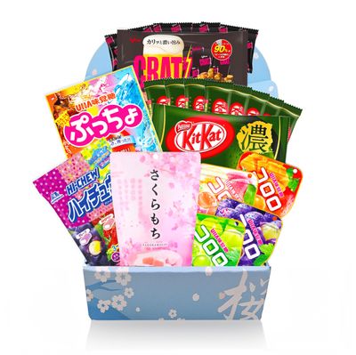 Sakura Box Premium Japanese Candy Snack Bundle, 9 Packs - Matcha Kit Kat, Sakura Mochi, Hi Chew Assortment, Puccho Assortment, Kororo Gummies, Cratz Pepper Bacon