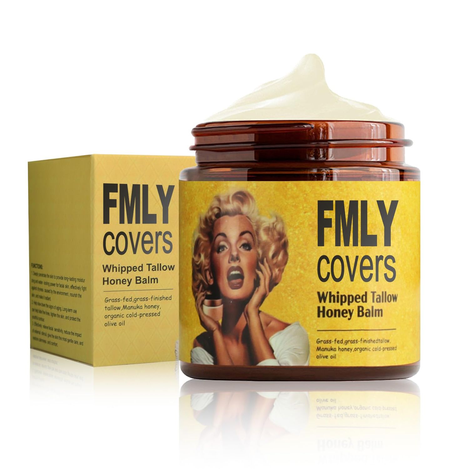 FMLYcovers 2025 New Beef Tallow For Skin, Grass Fed Tallow Face Body Moisturizer, Nourish and Soothe Dry Skin
