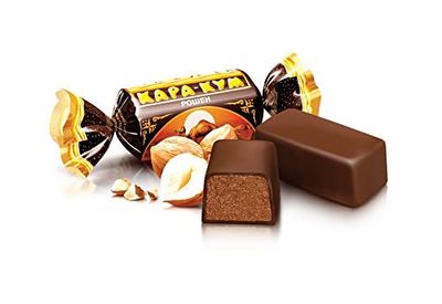 Roshen KaraKum with Waffle Crumbs Praline Filling, Kosher, Delicious, Flavorful Sweets Bulk Candy 2.204lb1kg