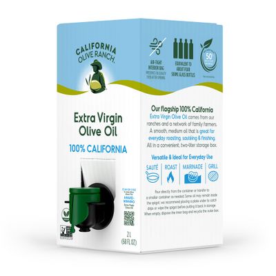 California Olive Ranch, 100 California Bag-in-Box Extra Virgin Olive Oil, 2L (Pack of 1)