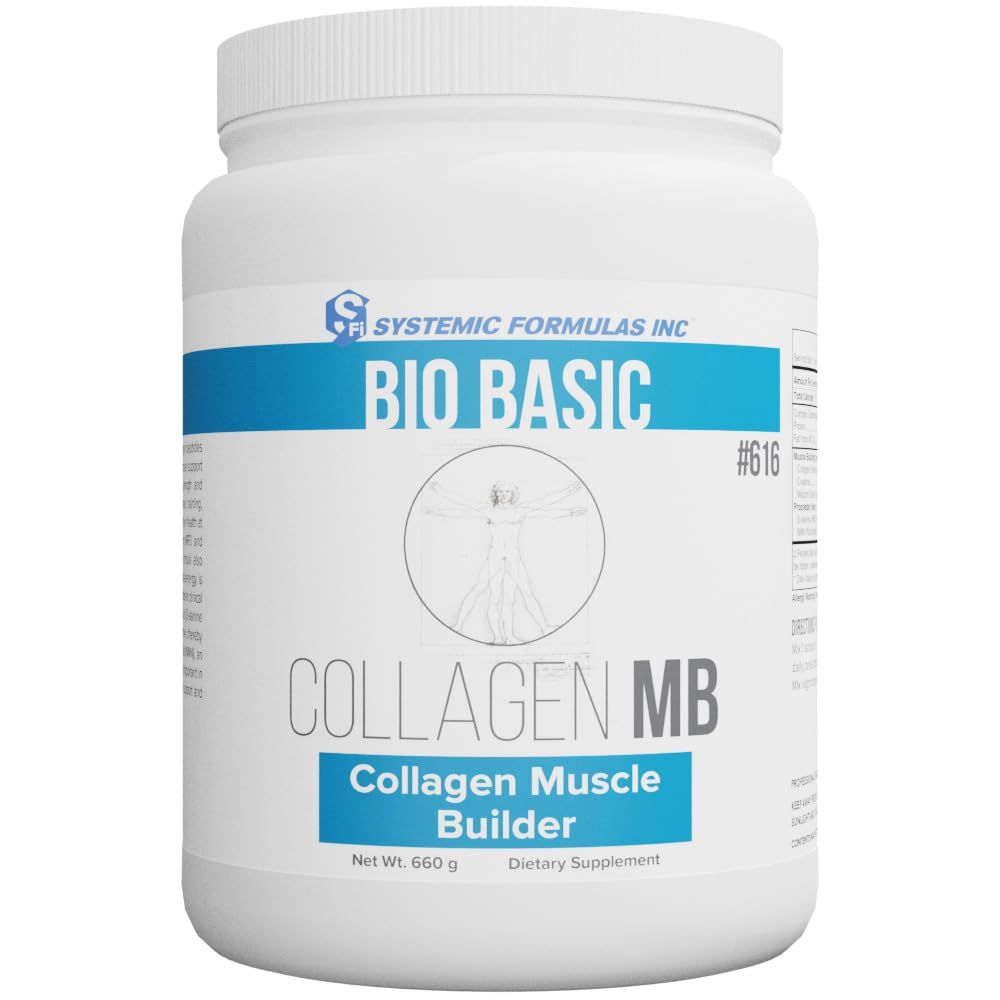 Systemic Formulas Collagen MB 616 Collagen Muscle Builder Protein Supplement for Metabolic Support, Joint Health, and Anti-Aging, Glycine Rich Formula (660 g)