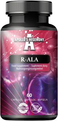 APOLLO&#39;S HEGEMONY R-Alpha Lipoic Acid 200 mg per Capsule - 60 Vegan Capsules - 2-Month Supply - Supports Glucose Metabolism and Mitochondrial Health