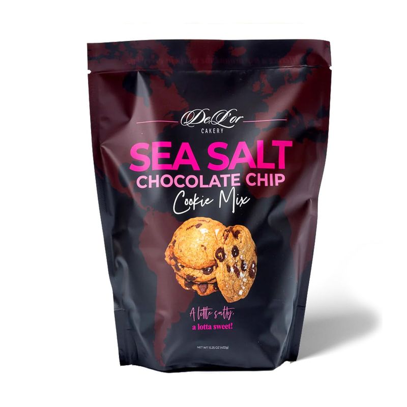 DE L OR CAKERY Salty Sea of Chocolate Cookie Mix All Purpose Cookie Kit Premium Ingredients Easy To Follow Recipe Yields 24 Cookies