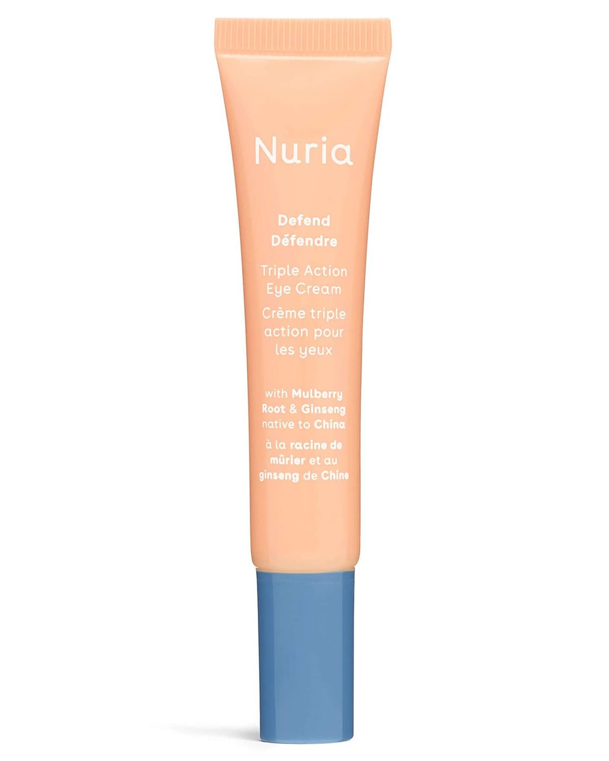 Nuria - Defend Triple Action Eye Cream for Dark Circles, Puffiness and Fine Lines, Nourishing Under Eye Cream with Ginseng and Mulberry Root, 15mL0.5 fl oz