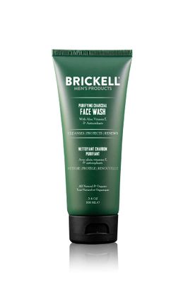 Brickell Men&#39;s Purifying Charcoal Face Wash for Men, Natural and Organic Daily Facial Cleanser, 3.4 Ounce, Scented Men&#39;s Face Cleanser