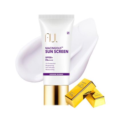 Niacingold SPF50 PA Sunscreen - Korean Cosmetics with High UV Protection, Lightweight Formula, Hydrating, Brightening, and Anti-Aging