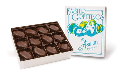 Asher&#39;s Chocolates, Chocolate Coated Eggs, Spring Collection of Easter Eggs, Small Batches of Kosher Chocolate, Family Owned Since 1892, 24 Chocolate Eggs (Dark Chocolate Coconut Cream)