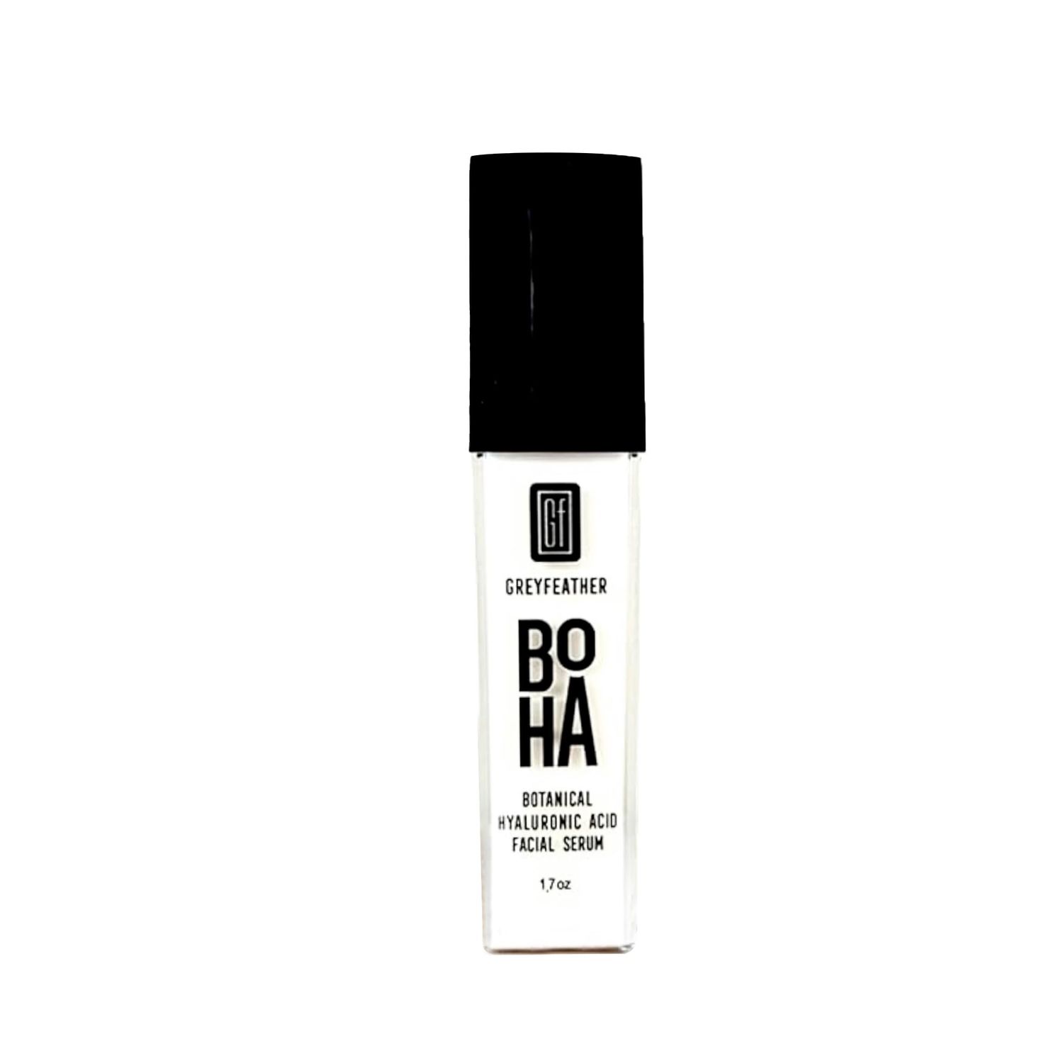 Greyfeather Hyaluronic Acid Serum for Face - Hydrating, Brightening Anti-Aging Formula with Vitamin C, Niacinamide, Aloe Botanical Extracts - Natural, Skin-Loving Serum for Radiant Glow (1.7 oz)