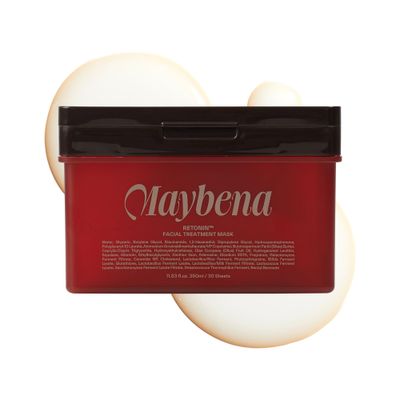 Maybena - Retonin Facial Treatment Mask(30pcs) - Brightening Firming Daily Sheet Mask with Galactomyces Ferment Filtrate - Clinically Proven, Biodegradable