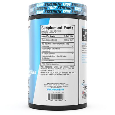 BPI Sports L Glutamine Powder - Best Glutamine Supplement for Recovery, Gut Health Immune Support - Lime Sherbet Flavor - 6 Advanced Glutamine Types Vitamin C - 50 Servings