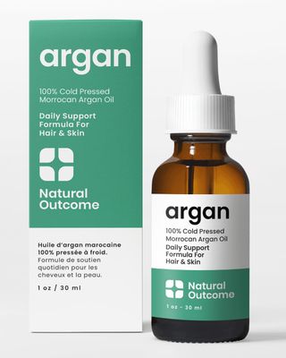 natural outcome Argan Oil 100 Pure Moroccan Cold-Pressed Face, Body and Hair Lightweight Oil for Moisturizing, Hydrating Skin Nourishment, 1 oz