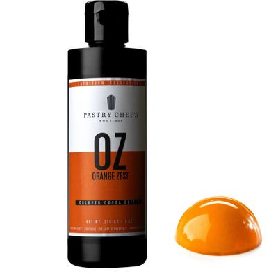 Pastry Chef&#39;s Boutique Intuition Collection Premium Colored Cocoa Butter Coloring for Chocolate - 7 oz. - Orange Zest