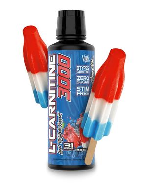 L-Carnitine 3000 Liquid 3000 mg Carnitine Supplement Zero Calorie Zero Sugar Keto Friendly for Men and Women - Great Tasting 31 Servings (Patriot Pop, 16 fl. oz.)