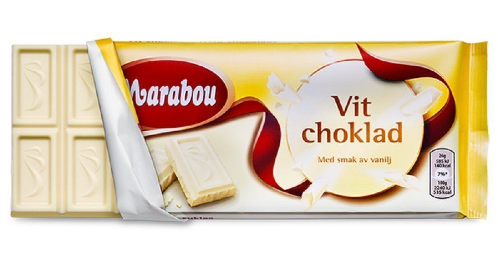 Marabou Vit Choklad - Original - Swedish - White Chocolate - Bar 185g