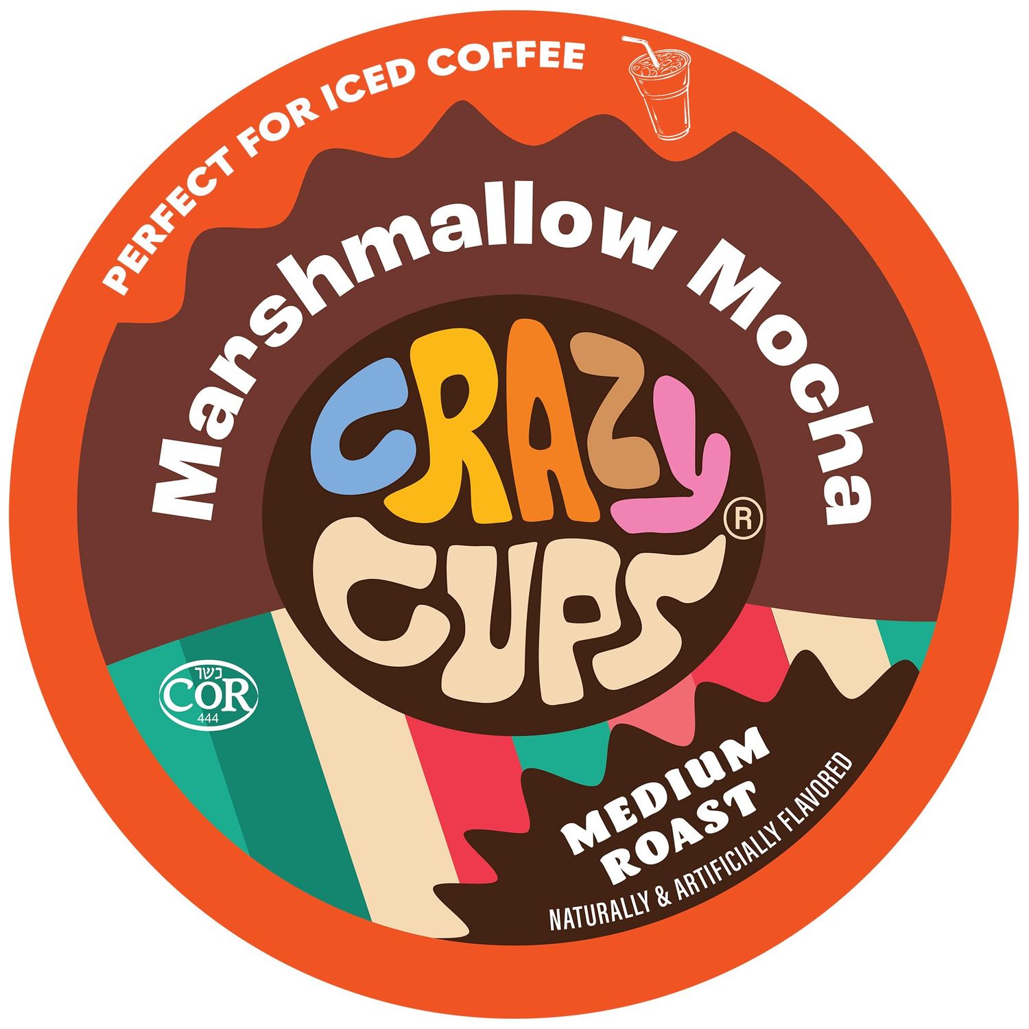 Crazy Cups Flavored Marshmallow Mocha Chocolate Coffee, Single Serve for Keurig K Cups Machines, Hot or Iced, Medium Roast in Recyclable Pods, 22 Count (Pack of 1)