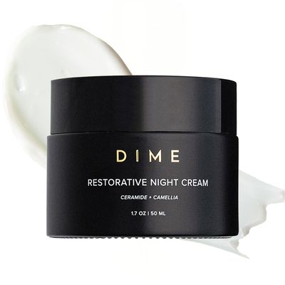 Dime Beauty Restorative Night Cream, Facial Moisturizer with Ceramides and Sea Buckthorn, 1.7 oz 50 ml in Pump