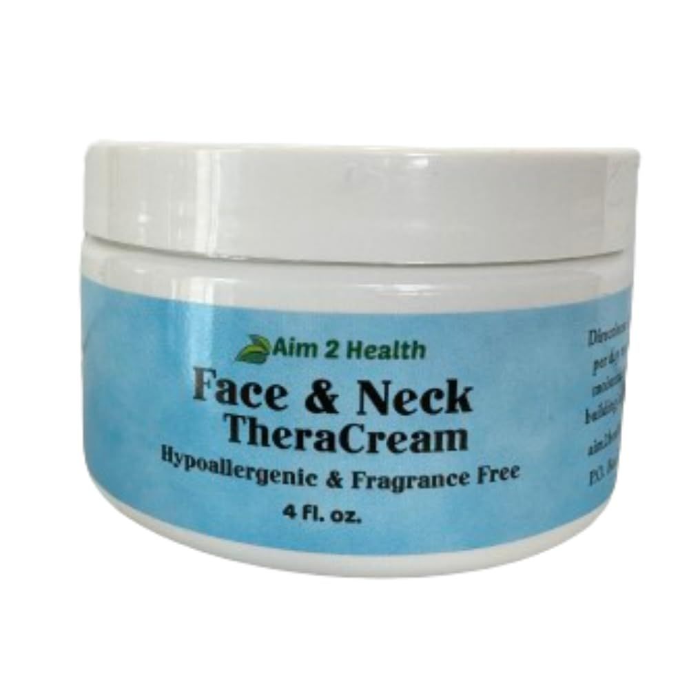Aim 2 Health Face Neck Cream With 10 Urea NEW 4 oz Jar Natural Soothing Face Cream