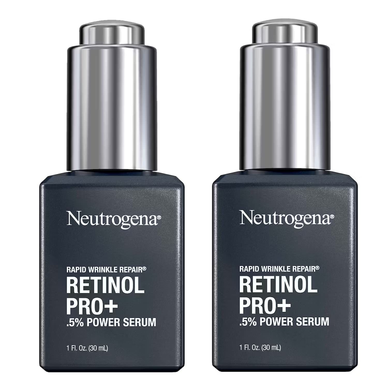 Neutrogena Rapid Wrinkle Repair Retinol Power Facial Serum Age Perfect Midnight Serum Pro .5 - 1oz 30ml - (2-Pack Anti Aging Serum 2oz)