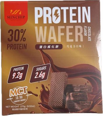 Protein Wafer Bar, Delicious Chocolate Flavor, 9.52 Oz (Pack of 9), Chocolate Protein Bar, 160 Calories2.6g Sugar