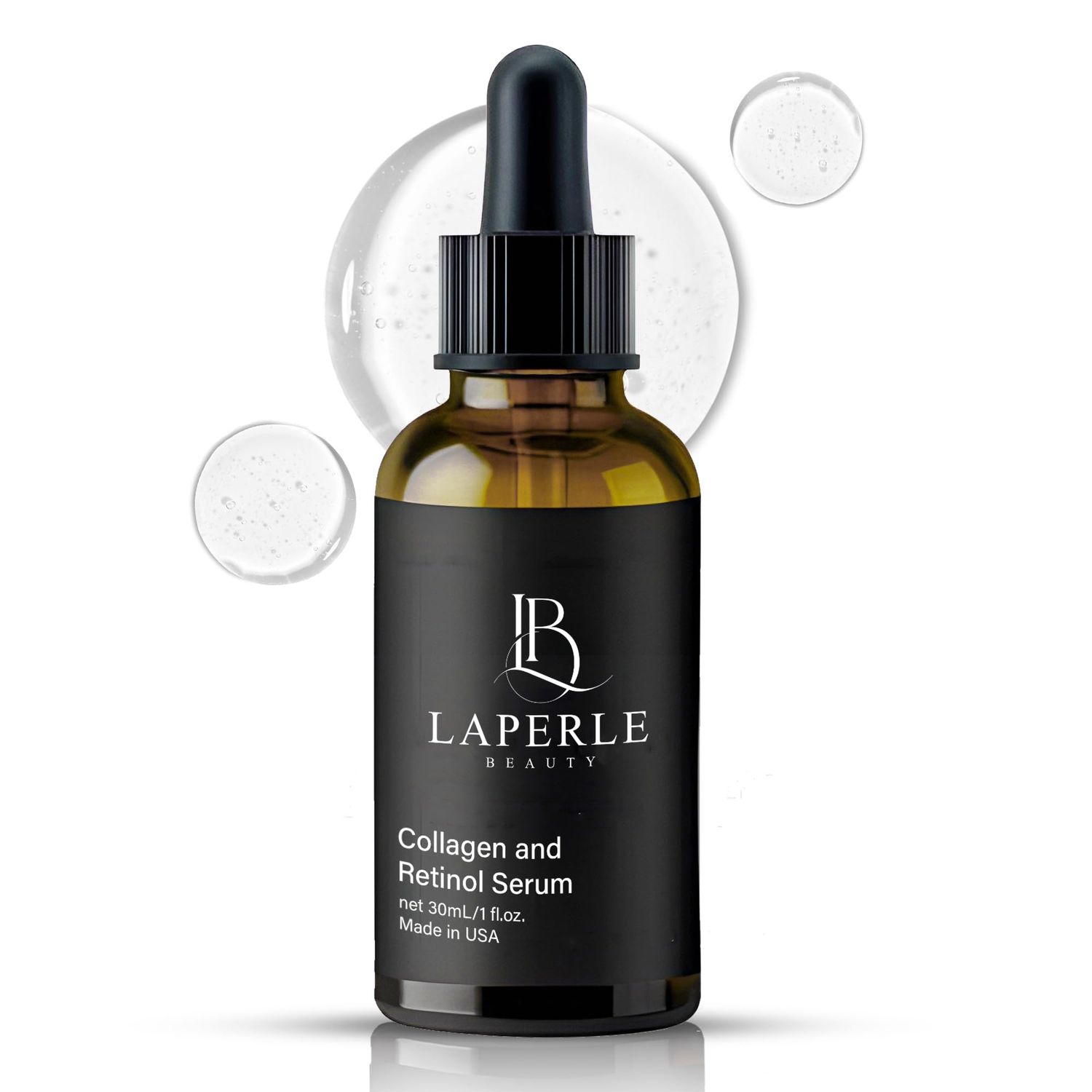 Laperle beauty Collagen Retinol Serum for face with Hyaluronic Acid 1 fl oz Anti Aging, Reduce Fine Line Wrinkles Paraben Free and Cruelty-Free Retinol Serum to Increase Skin Cells