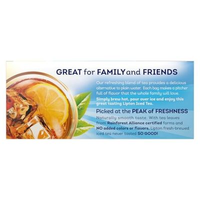 Lipton Unsweetened Iced Tea Bags, Gallon-Sized Zero Calories, 24 Total Tea Bags