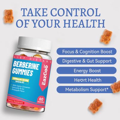 2 Pack Berberine Gummies -1200mg Berberine Supplement with Ceylon Cinnamon for Metabolism and Energy Support, Vegan Gelatin-Free-120 Count