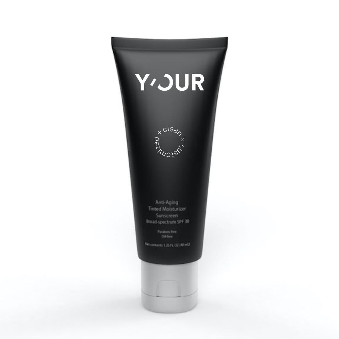 Y&#39;OUR Tinted Moisturizer - Hydrating Anti-Aging, Tinted SPF 30 Makeup, Dry, Oily Combination Skin Fragrance-free Oil-Free, 1.35 fl. oz (Light)