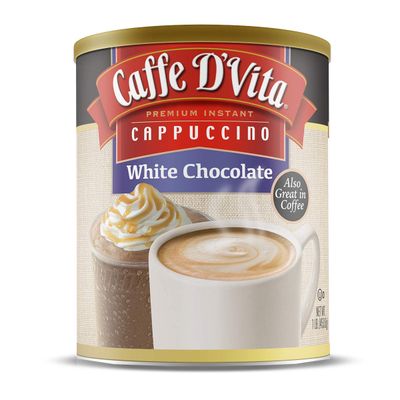 Caffe D&#39;Vita White Chocolate Mix - Gluten Free, No Cholesterol, No Trans Fat, 99 Caffeine Free, Instant Coffee Mix - 96 Oz (Pack of 6)