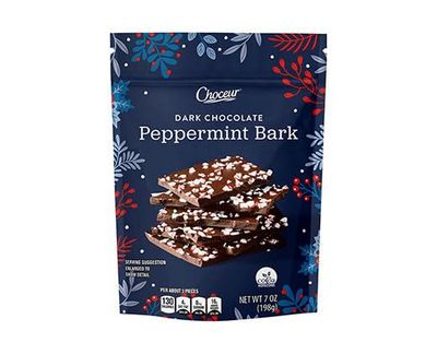 Dark Chocolate Peppermint Bark, Holiday Candy, 7 oz