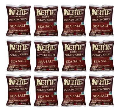 Kettle Brand Potato Chips, Sea Salt, 2-Ounce Bags (12 Count)