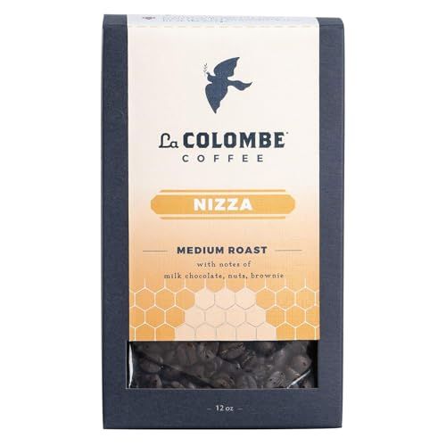 La Colombe Nizza Medium Roast Whole Bean Coffee - Notes of Milk Chocolate, Nuts Brownie with Honey-Sweet Roasted Nuttiness, 12 Ounce (Pack of 1)
