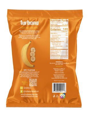 Turbana Plantain Chips Sweet - Box of 5 x 7oz bags