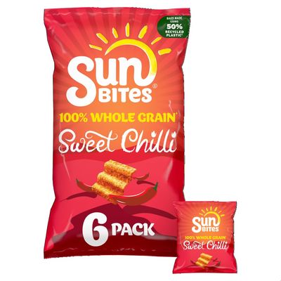 Walkers Sunbites Sweet Chilli Snacks 6 x 25g
