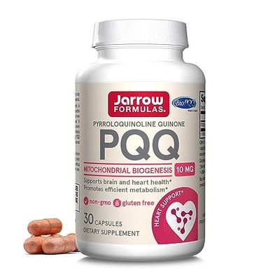 Jarrow Formulas PQQ 10 mg, Dietary Supplement, Heart, Brain, and Metabolism Support, 30 Veggie Capsules, 30 Day Supply
