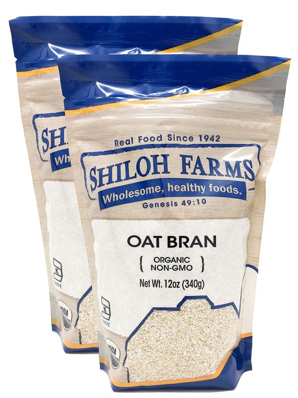 Shiloh Farms - Organic Oat Bran 12 Ounces - 2 Pack
