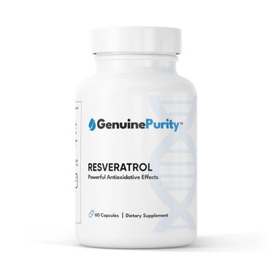 GenuinePurity Liposomal Trans-Resveratrol 500mg Powerful Antioxidant, Activates Sirtuins Pure Liposomal Trans-Resveratrol Supplement Gluten Free, Vegan, USA Made, Non-GMO 60 Capsules