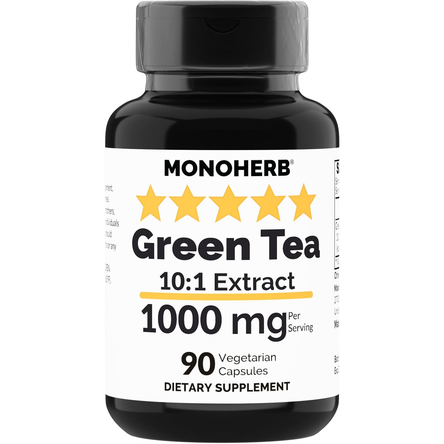 MONOHERB Green Tea Extract 1000 mg - 90 Vegetarian Capsules