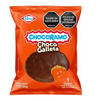 Galleta Chocoramo Chocolate Choco Galleta - 60g (2.12 oz) - Crunchy Chocolate Cookie Coated in Chocolate 6 Pack