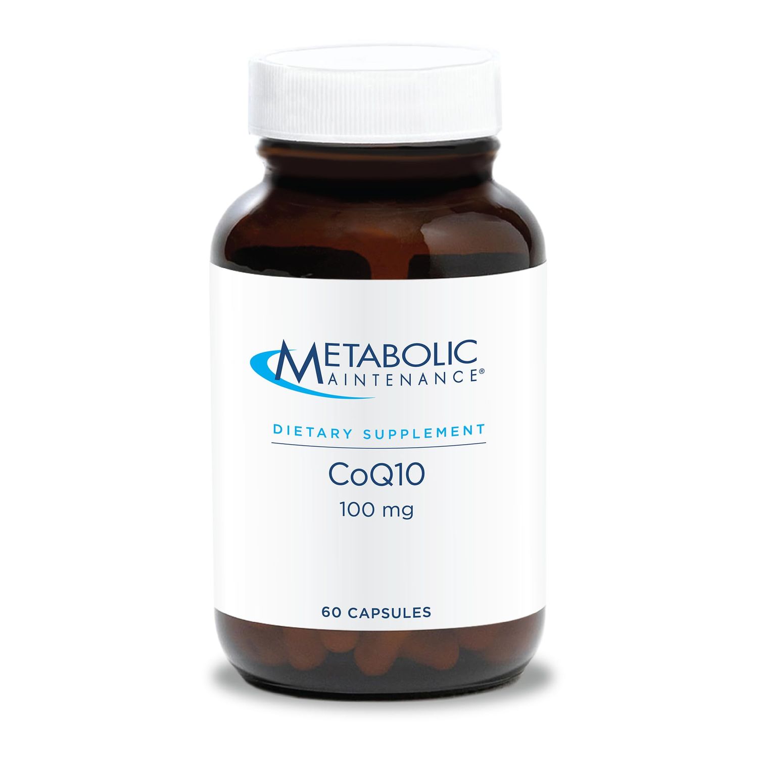 Metabolic Maintenance CoQ10 Capsules - 100mg CoenzymeQ10 with Vitamin C - Antioxidant, Immune, Energy Cardiovascular Support (60 Capsules)