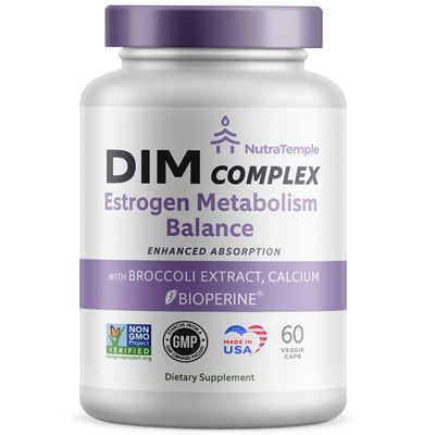 Dim Supplement [Enhanced Absorption with Bioperine, Brocolli, Calcium] Diindolylmethane Hormonal Balance for Women Men, Estrogen Metabolism, Menopause Support Stress Relief Pills