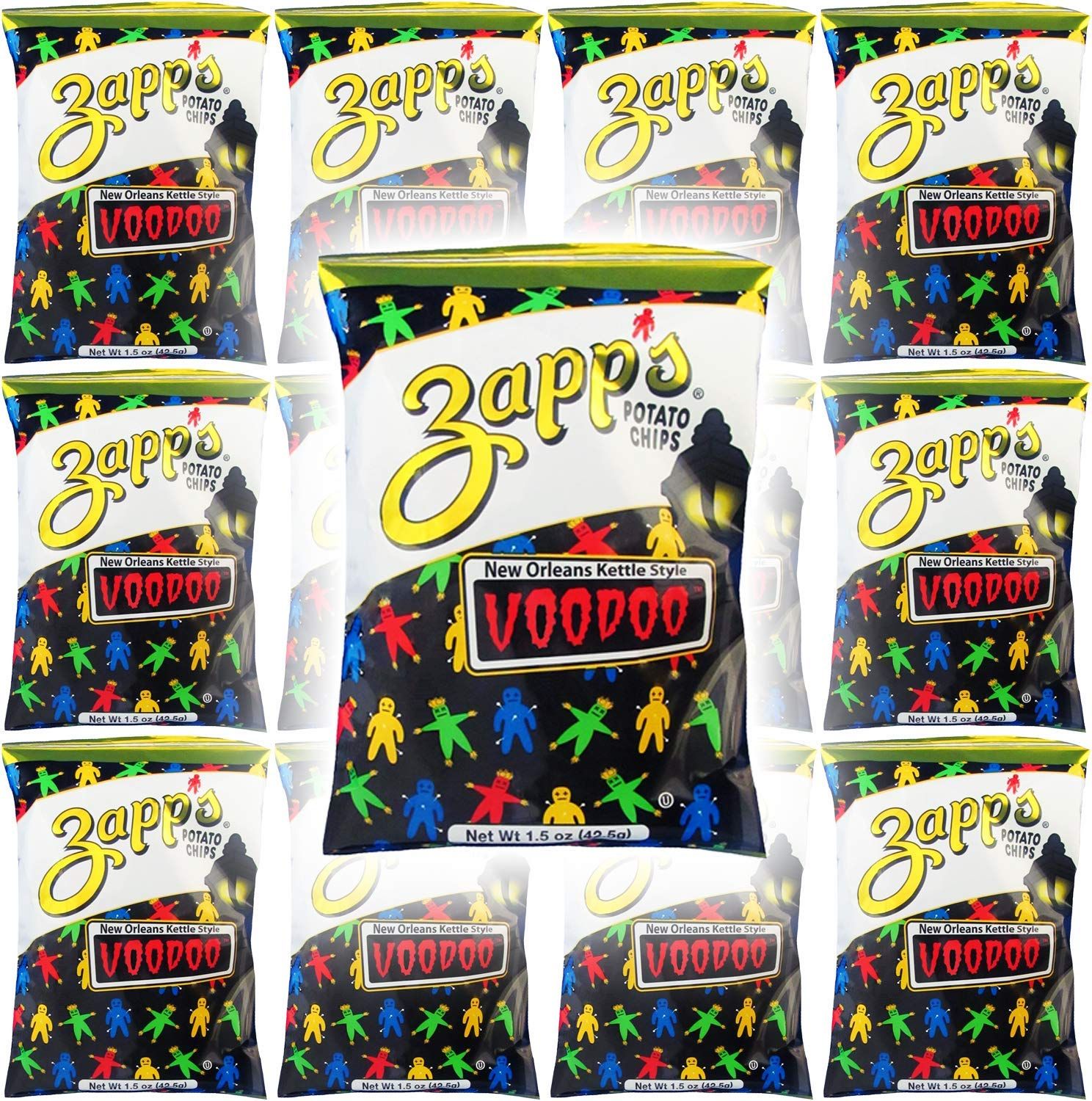 Zapp&#39;s Potato Chips, VooDoo New Orleans Kettle Style, 1.5oz (8-Pack)