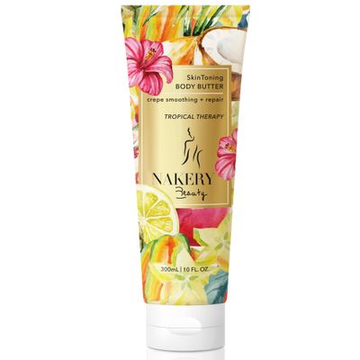 NAKERY Body Butter Anti Aging Moisturizer - Body Cream Skin Tightening Cream Neck Firming Cream, Moisturizing Cream Neck Tightening Cream for Body Face Cream for Dry Skin 300ml(Tropical Therapy)