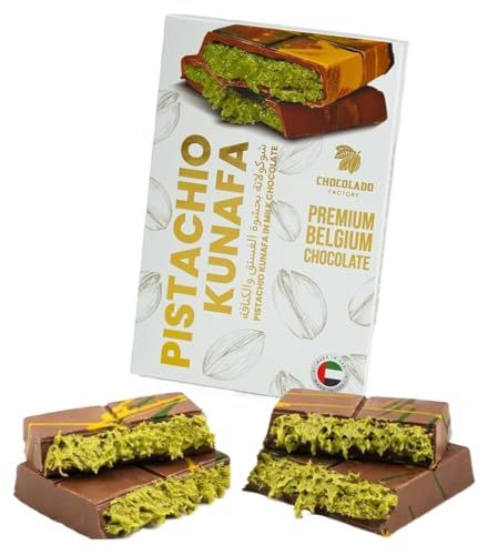 Chocolado Dubai Chocolate Kunafa Pistachio (The Original), 6.53oz - 185 grams - Imported from DUBAI UAE, Ideal Gift for all Occasions, 100 Original Taste!