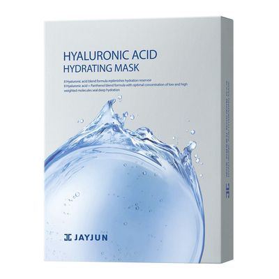 JAYJUN Hyaluronic Acid Hydrating Mask (10 Sheets) - 8-Layer Moisture Technology for Deep Hydration Revitalization