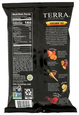 Terra Vegetable Chips Screamin' Hot oz, 5 Ounce