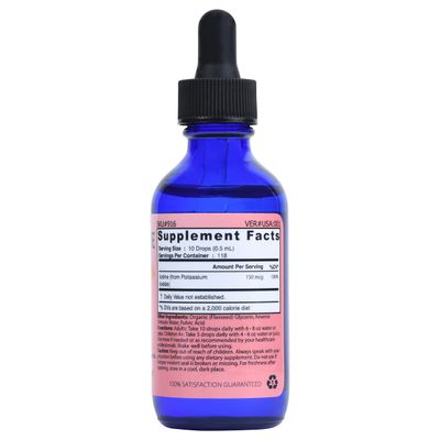 Good State Liquid Ionic Potassium Iodide Supplement Glass Bottle Vegan 150 mcg per 10 Drops 118 Servings Supports Thyroid Health, Energy, Immunity, Metabolism 2 oz.