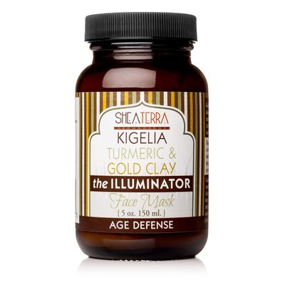 Shea Terra Kigelia Age Defense Collection - Illuminating Face Mask Natural, Anti-Aging, Detoxifying Face Mask wTurmeric, Lemon Saharan Gold Clay for Glowing Skin - 5oz